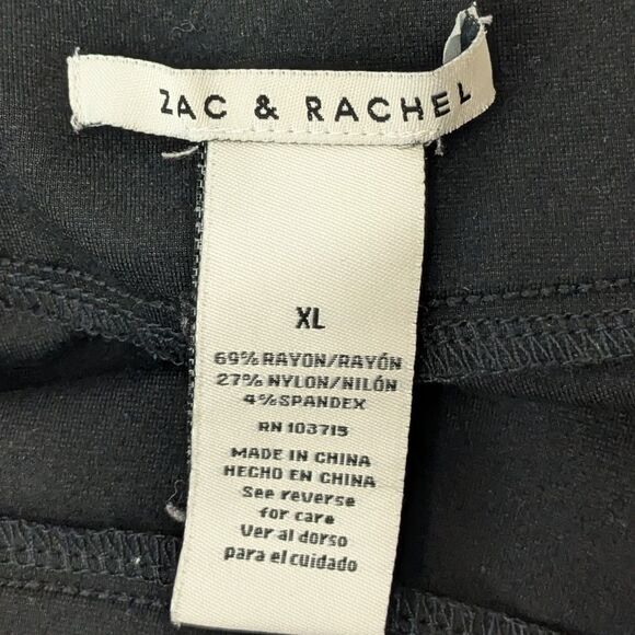 Zac & Rachel Pants Women's XL Black Pull On Comfort Waist Boot Cut Office Causal - Picture 5 of 5